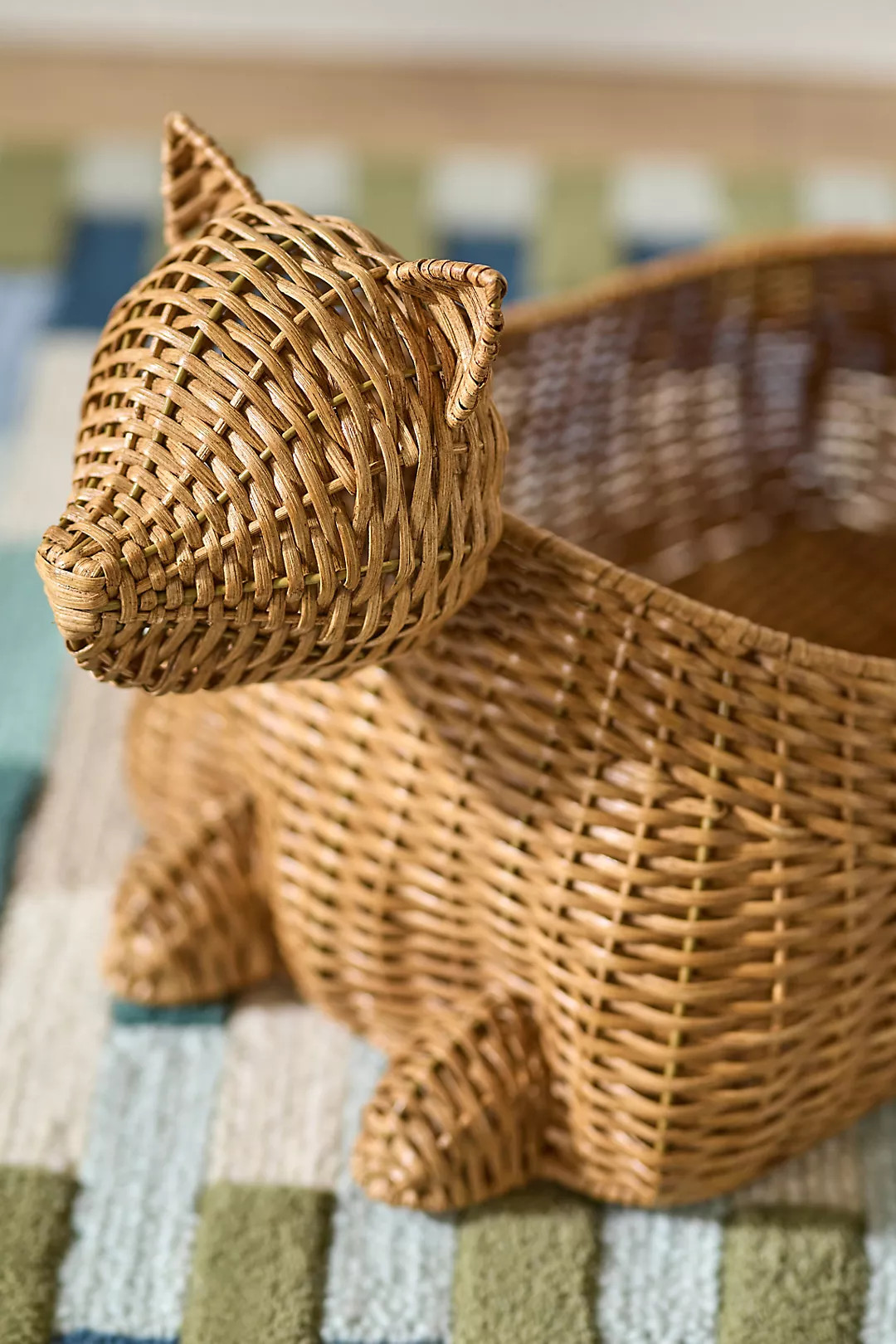Cat Woven Wicker Basket | Anthropologie (US)