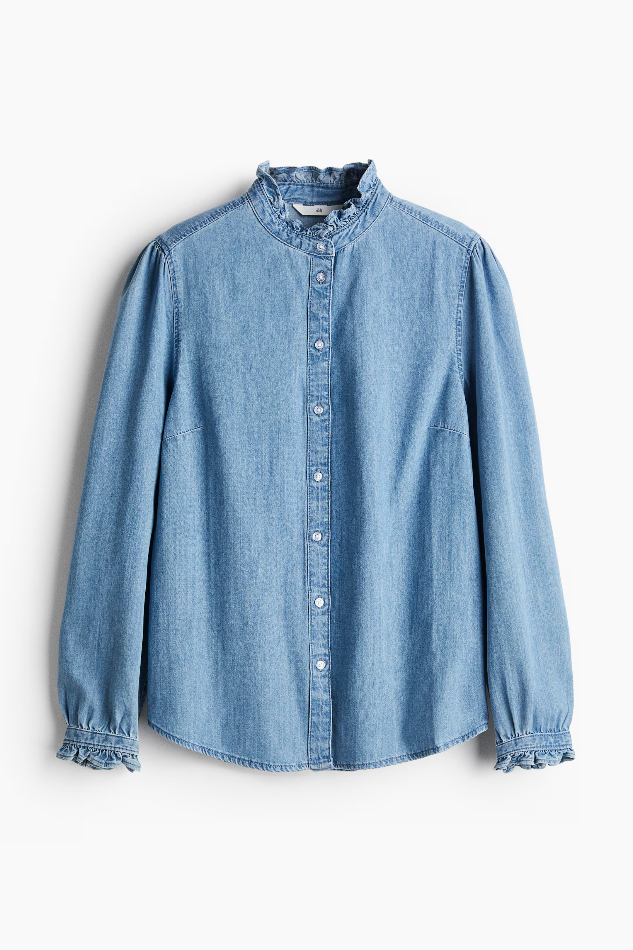 Ruffle-trimmed Denim Blouse | H&M (US + CA)