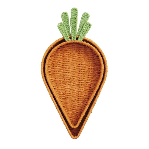 Mud Pie Easter Woven Carrot Trays | Amazon (US)