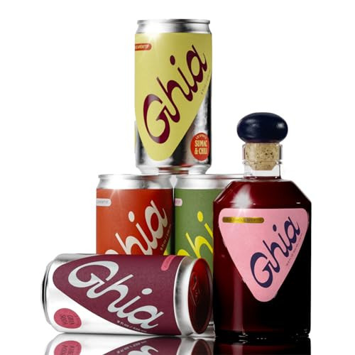 Ghia Non-Alcoholic First Sip Gift Box, Includes Mini Berry Apéritif (250ml) and Le Spritz Variety 4-Pack (OG Spritz, Lime + Salt, Ginger, Sumac & Chili) | Vegan, No Added Sugar, No Artificial Flavors, Caffeine-Free | Amazon (US)
