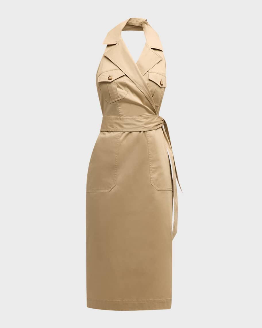 Veronica Beard Kitana Halter Wrap Dress | Neiman Marcus