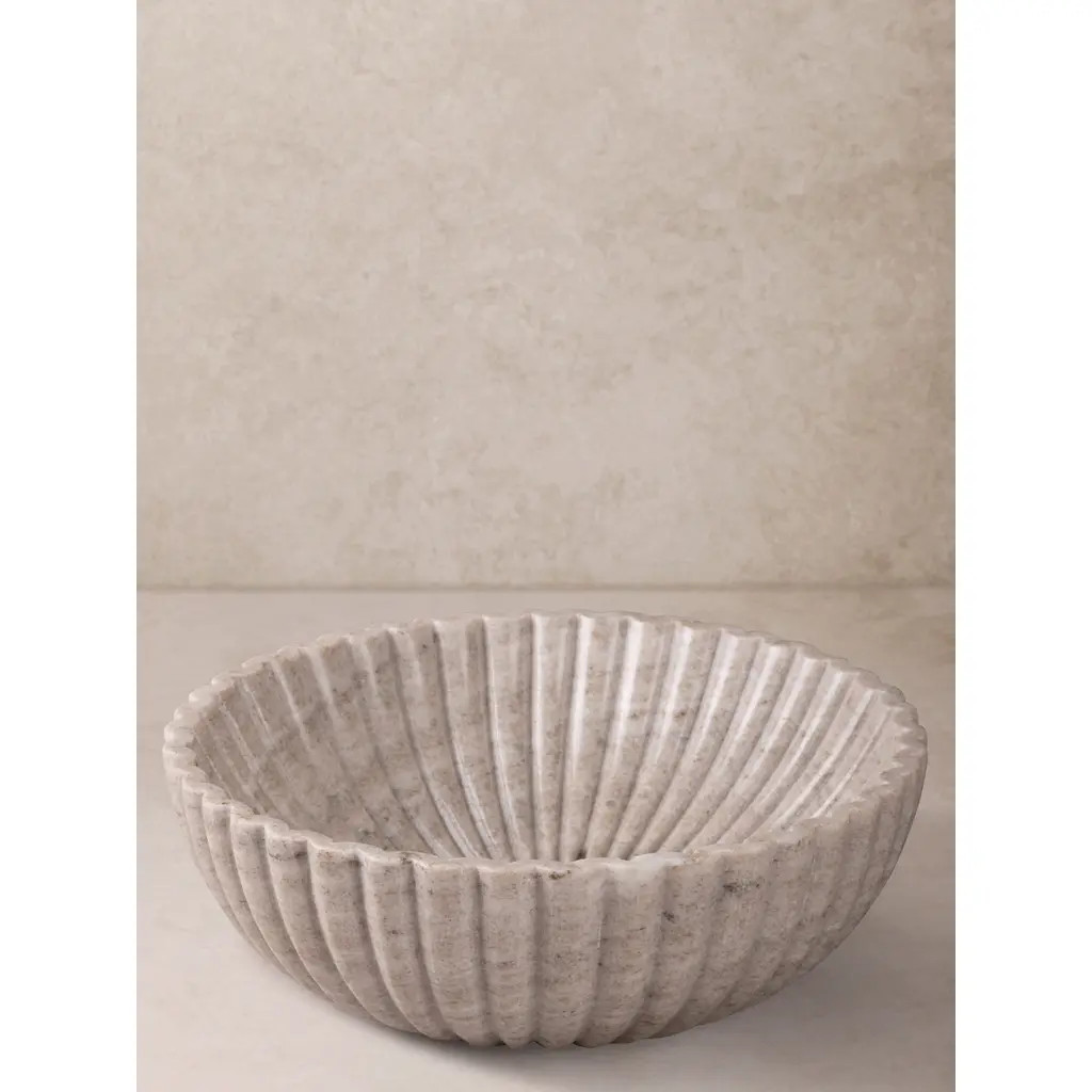 GAURI KOHLI Cairo Beige Marble Bowl at Nordstrom, Size Large | Nordstrom
