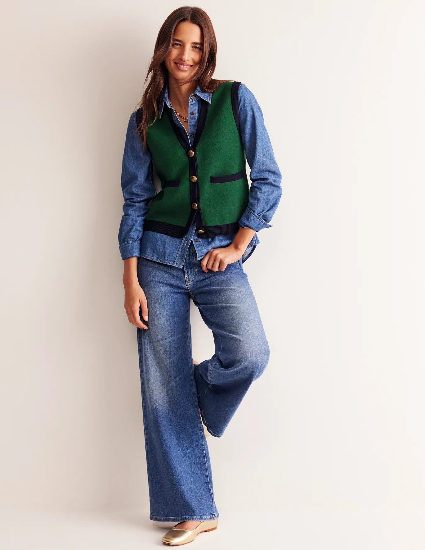 Holly Knitted Waistcoat | Boden UK