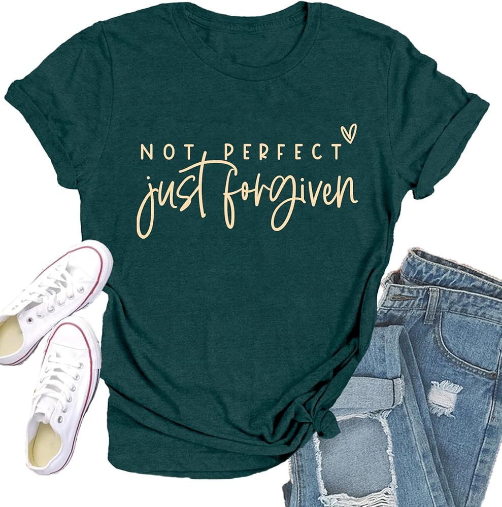 Christian Shirts for Women Jesus Shirt Inspirational Tee Tops | Amazon (US)