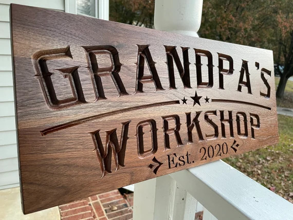 Garage Sign Custom Wood Sign Grandpa's Workshop Sign Gift | Etsy | Etsy (US)