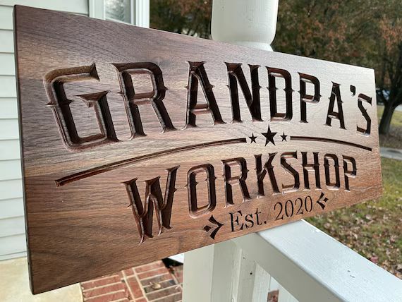 Garage Sign Custom Wood Sign Grandpa's Workshop Sign Gift | Etsy | Etsy (US)
