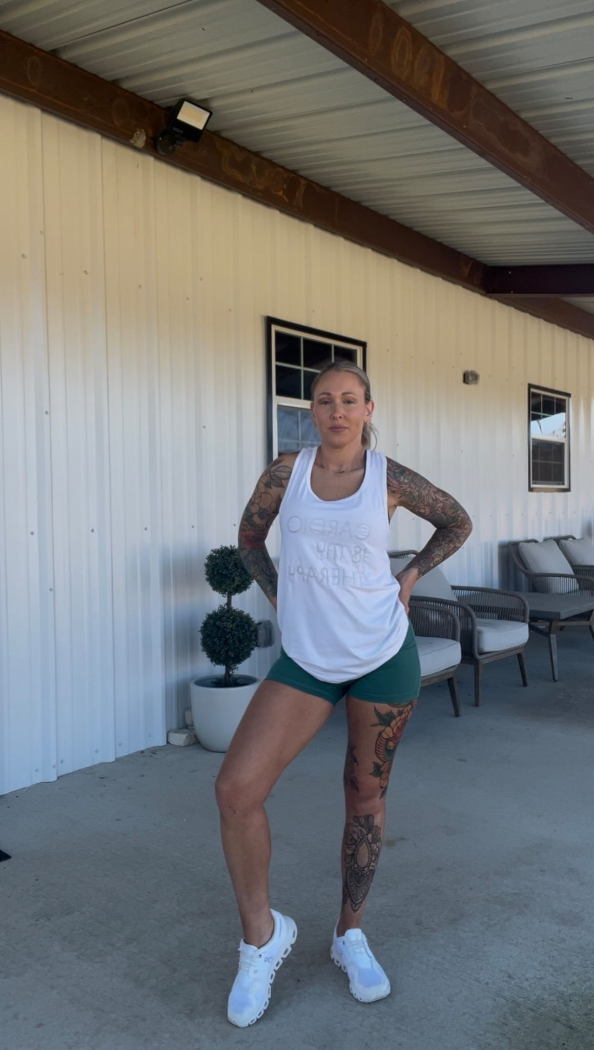 Green + white gym fit 💚

#LTKActive #LTKfitnessgoals #LTKootd