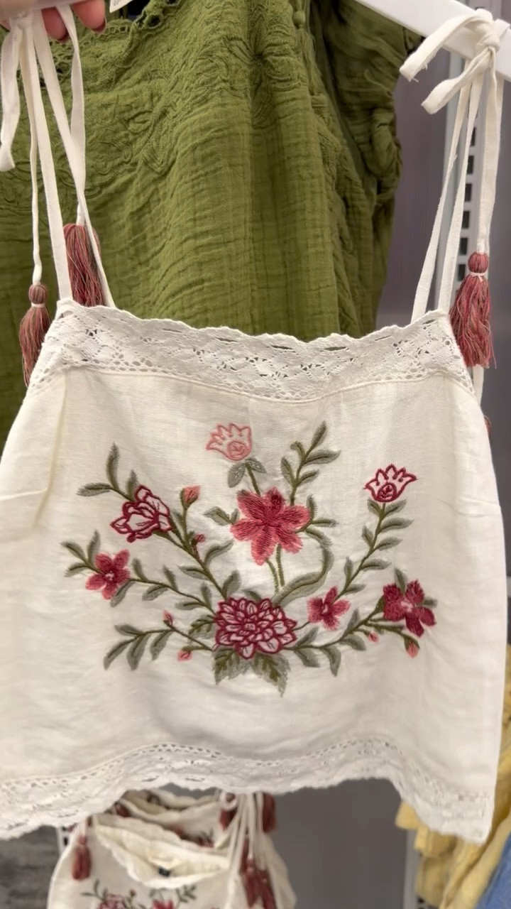 This top is giving the prettiest vintage inspired feel. The embroidered florals, lace trim, and little tie details make it feel so special, but still super easy to wear with denim or a flowy skirt. Such a good elevated everyday piece for spring and summer.

embroidered top, floral embroidery, lace trim top, boho style, feminine outfit, spring tops, summer outfit, cottagecore aesthetic, lightweight top, vacation outfit, SavannahK 

#LTKSeasonal #LTKTravel #LTKootd