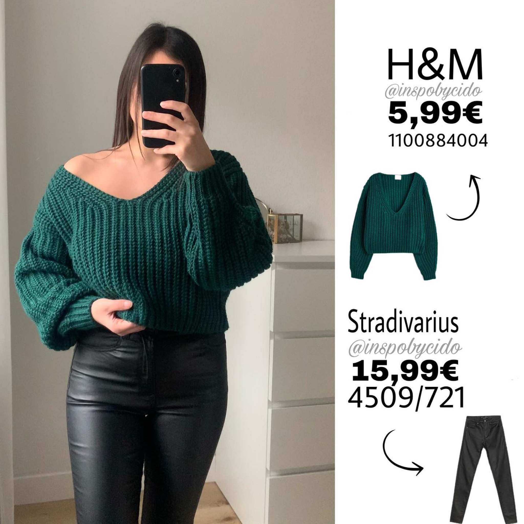 A chic outfit Inspo💚🖤
Jumper with leather pants 

#LTKFind #LTKworkwear #LTKunder100