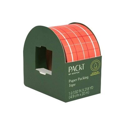 Packt by Scotch 65.4' Paper Packaging Tape Plaid | Target