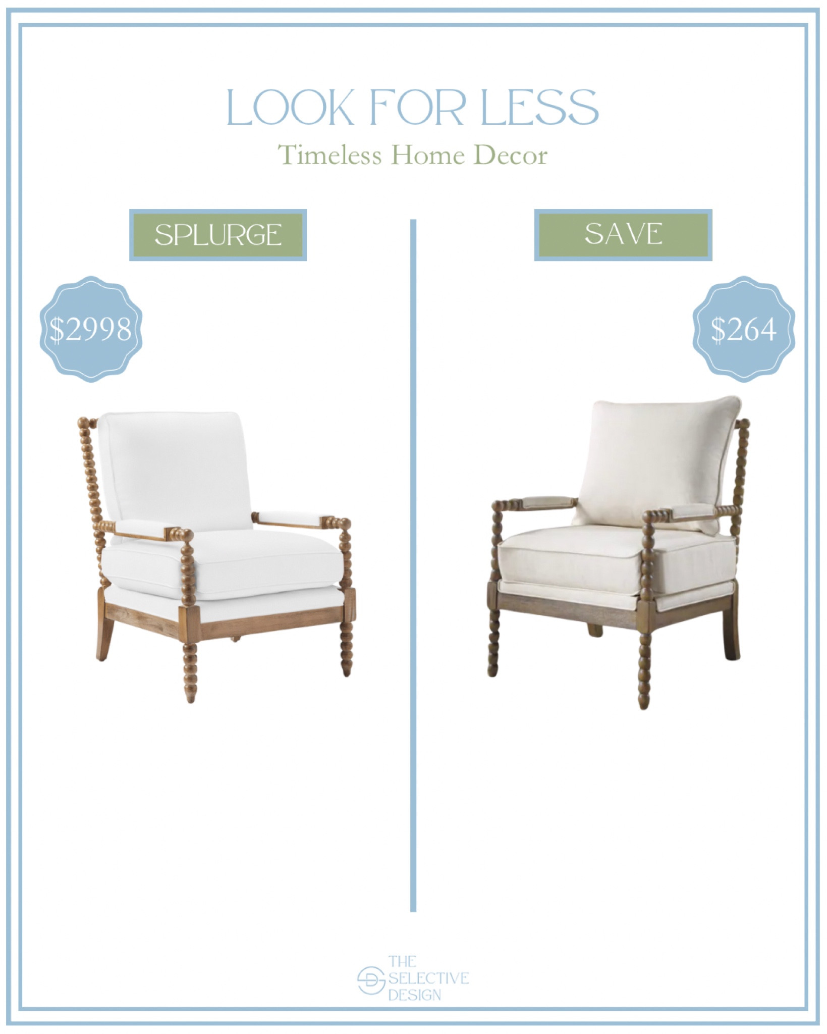 Spindle chair designer look for less 👏🏼

home decor look for less, home decor designer dupe, splurge or save, spindle chair, accent chair, side chair, living room chair, bedroom chair, timeless home decor, traditional home decor, classic home decor, home decor accents, Grandmillennial home decor, coastal home decor, home decor dupe, southern decor, southern traditional, Serena and lily dupe, Serena and lily look for less, bobbin chair 

#LTKHome #LTKStyleTip #LTKSaleAlert
