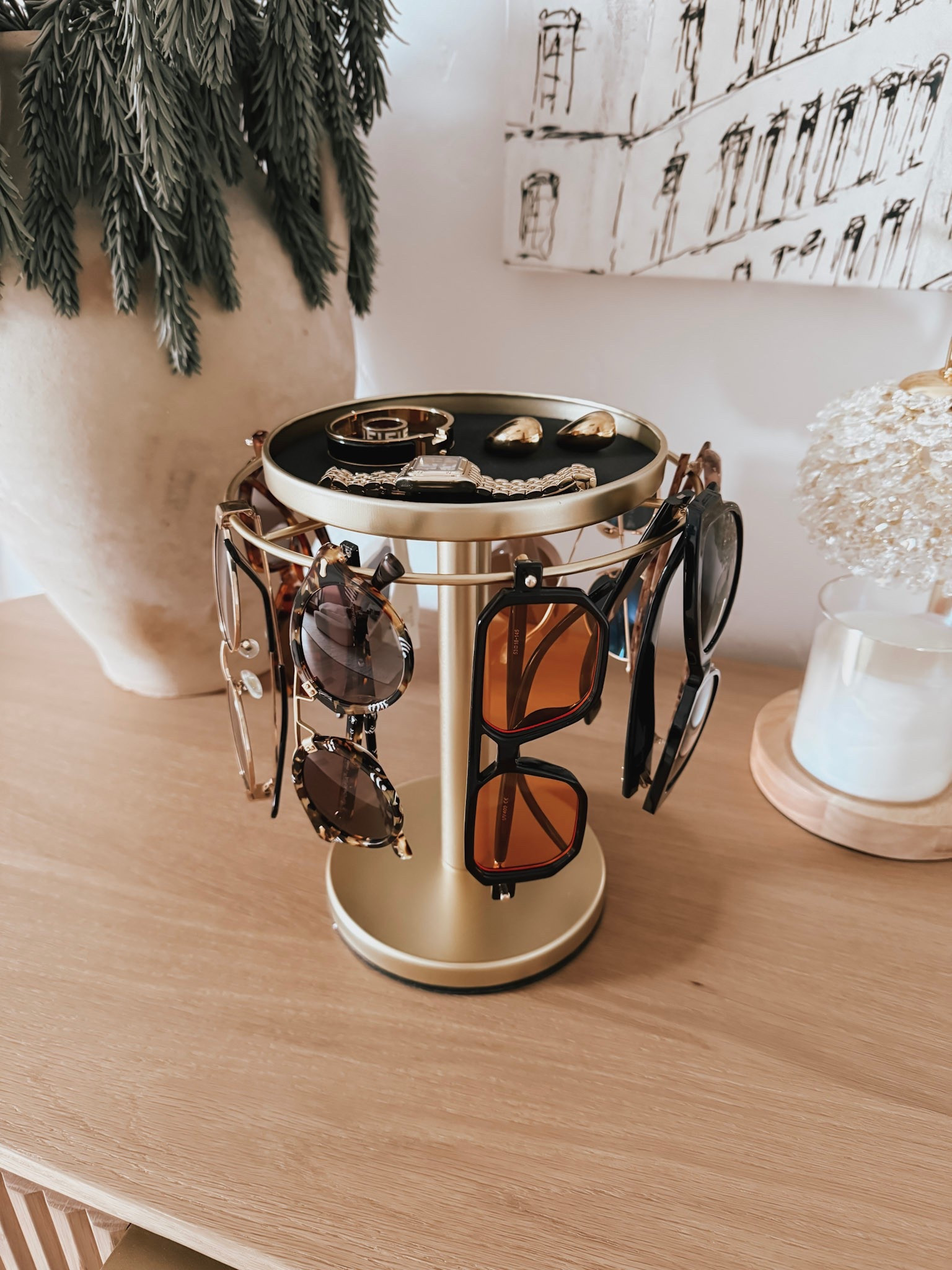 This sunglasses organizer is such a cute and functional way to organize my favorite sunglasses that I wear year round ☀️🕶️

#LTKHome