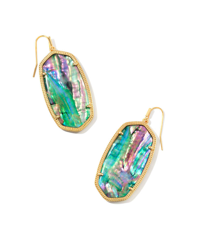 Kendra Scott Danielle Gold Statement Earrings in Lilac Abalone | Glass/Shell | Kendra Scott