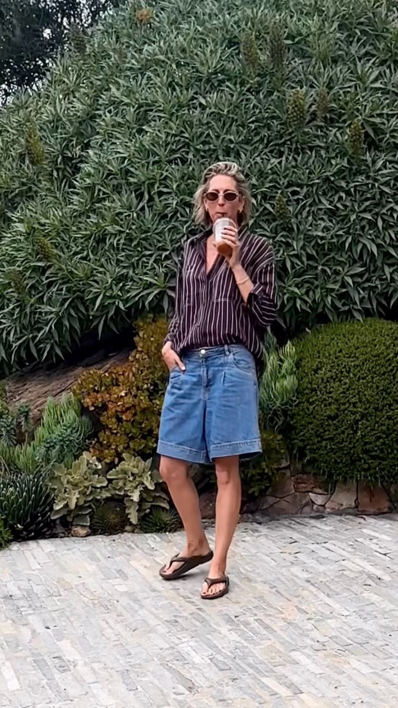 CASUAL vibes. Casual outfit and strong coffee! 

#Jorts #denimshorts 