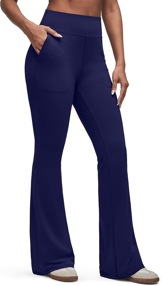 G4Free BareFeel Flare Yoga Pants Women High Waisted Bootcut Leggings with Pockets Dress Work Pant... | Amazon (US)