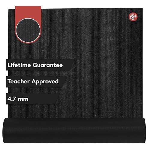 Manduka PROlite Long Yoga Mat 79" - 4.7mm | Lifetime Durability | Hygienic Construction | Teacher Approved | 79 x 24 inches | Black | Amazon (US)