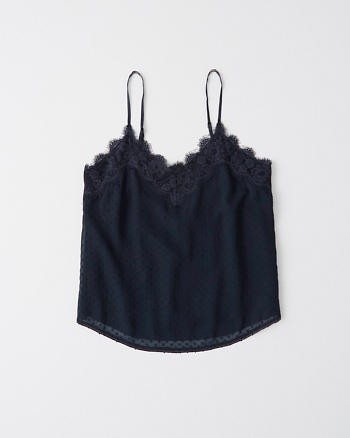 Lace-Trim Clipdot Cami | Abercrombie & Fitch US & UK