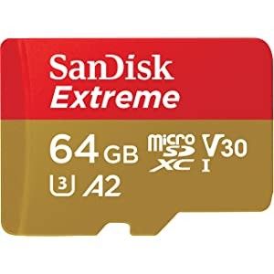 SanDisk 64GB Extreme microSDXC UHS-I Memory Card with Adapter - Up to 160MB/s, C10, U3, V30, 4K, ... | Amazon (US)