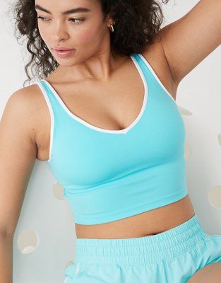 OFFLINE By Aerie Real Me Low Key Longline Sports Bra | Aerie