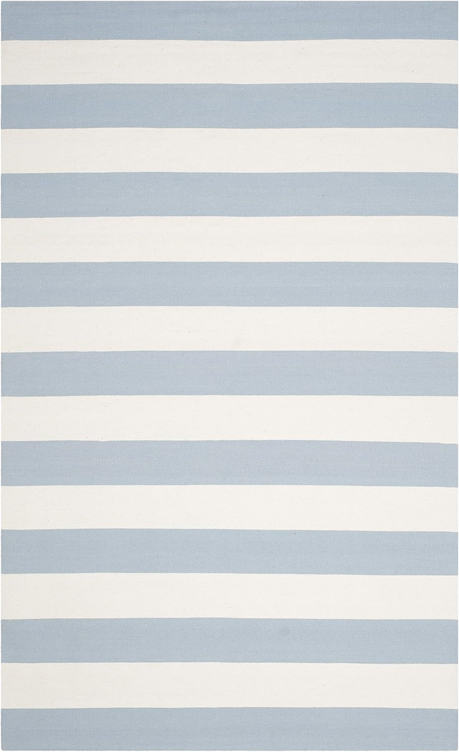 SAFAVIEH Montauk Collection 8' x 10' Sky Blue/Ivory MTK712K Handmade Flatweave Boho Farmhouse Cot... | Amazon (US)