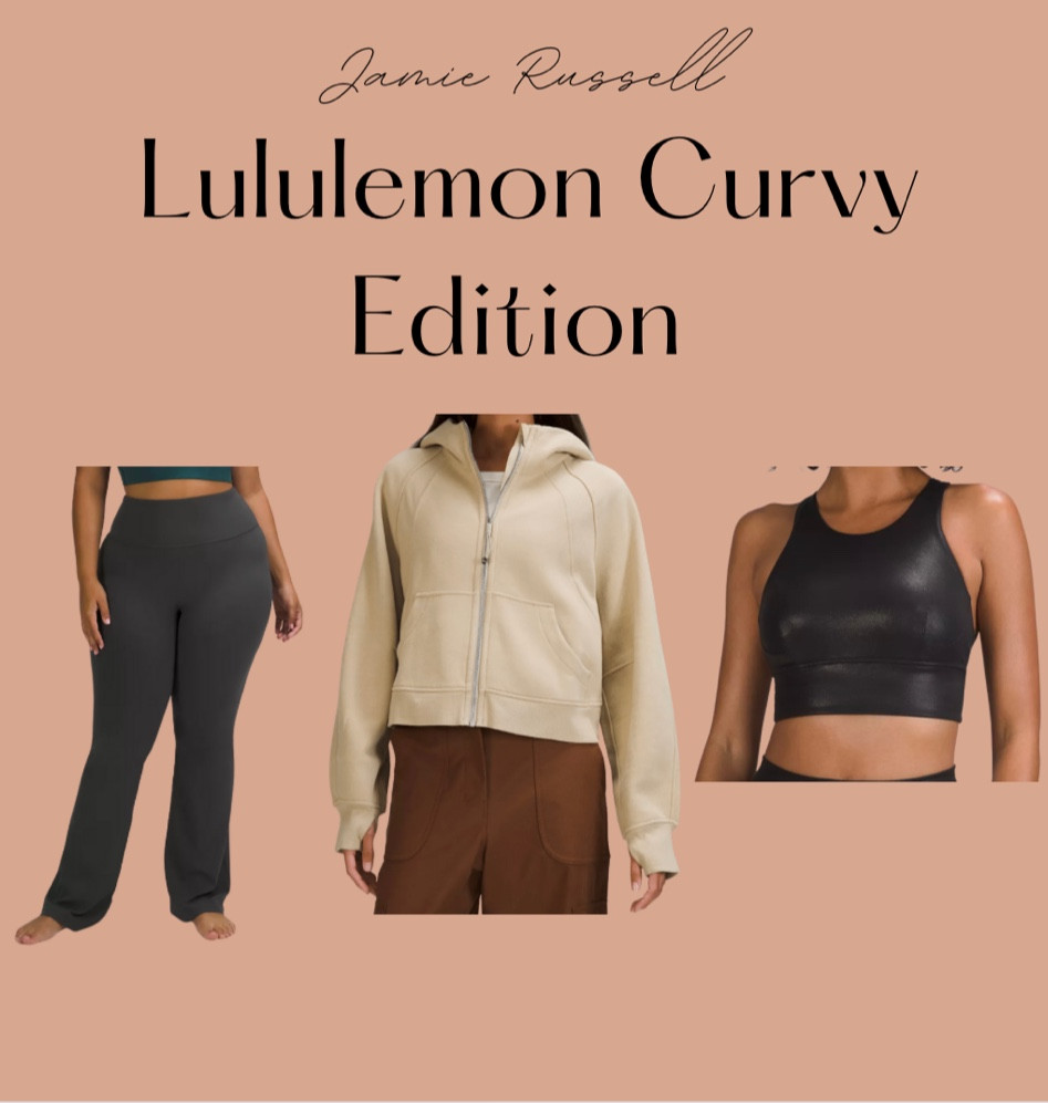 A lulu set for my curvy babies — 
Such a cute set you could wear running errands and around the house. 

Size 16 in the flares
Size XXL in the scuba 
Size 14 in the bra 

#LTKHoliday #LTKGiftGuide #LTKcurves