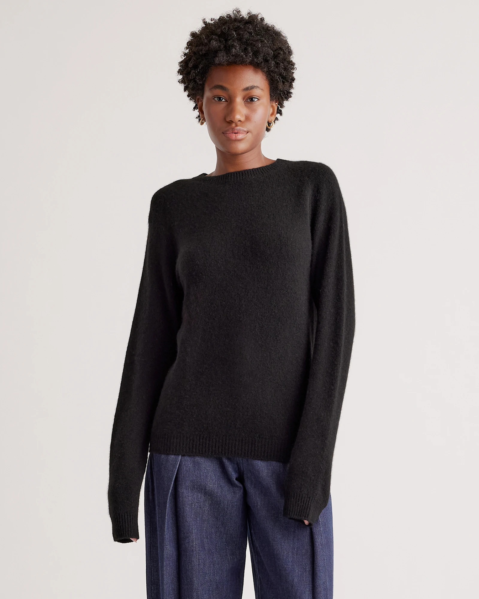 Quince | Men's 100% Yak Wool Crewneck Sweater in Warm Heather Grey, Size Medium | Quince