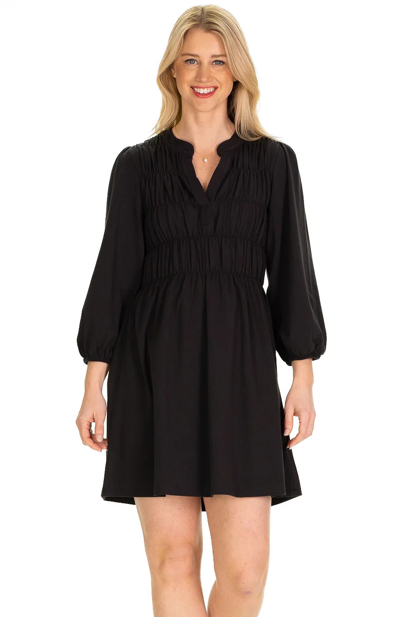 Hyacinth Dress in Black | Duffield Lane