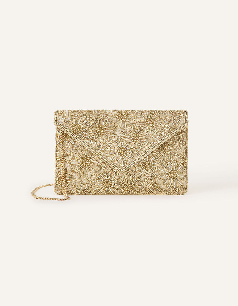 Embellished Classic Clutch Bag Gold | Accessorize (Global)