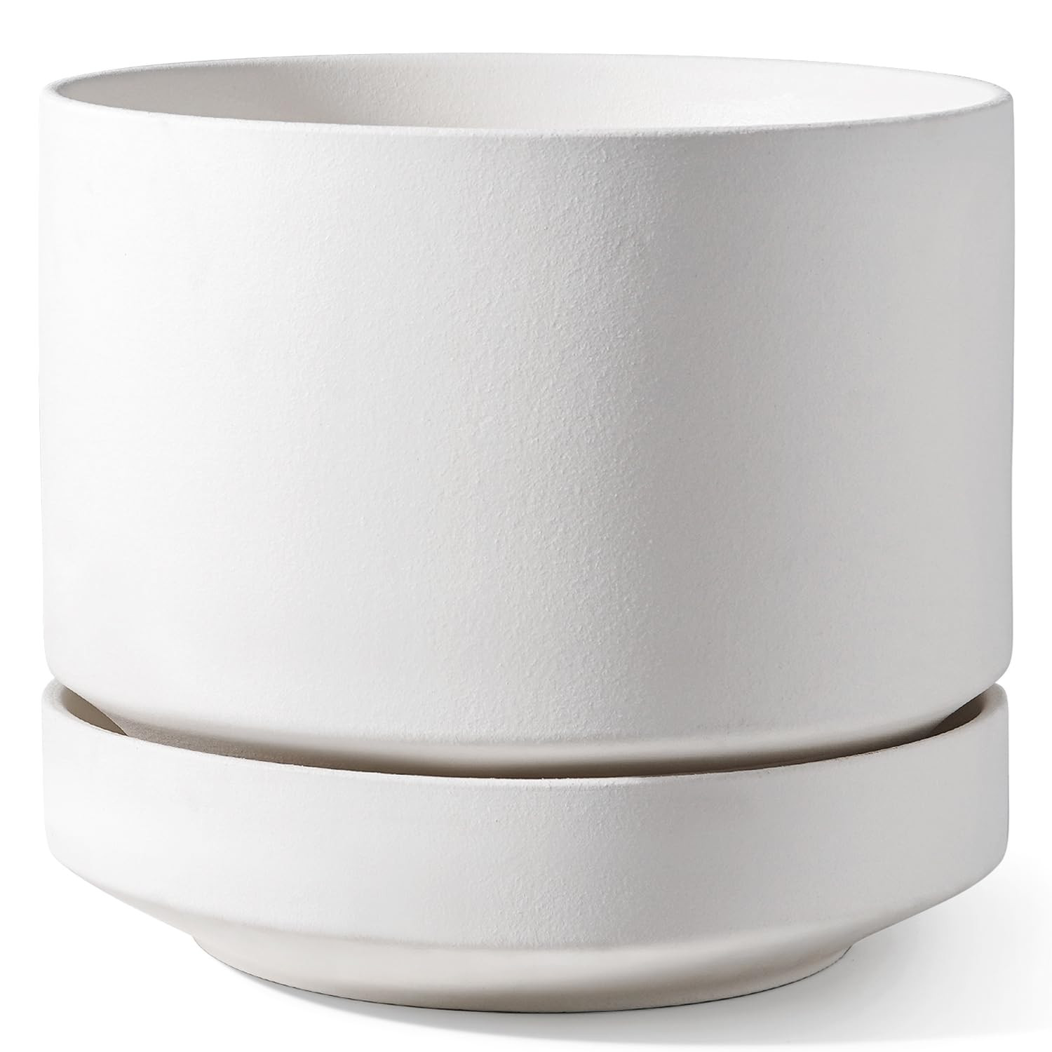 LE TAUCI Large 14 Inch Plant Pot with Saucer | Ceramic Outdoor & Indoor Big Planter Pot | Drainag... | Amazon (US)