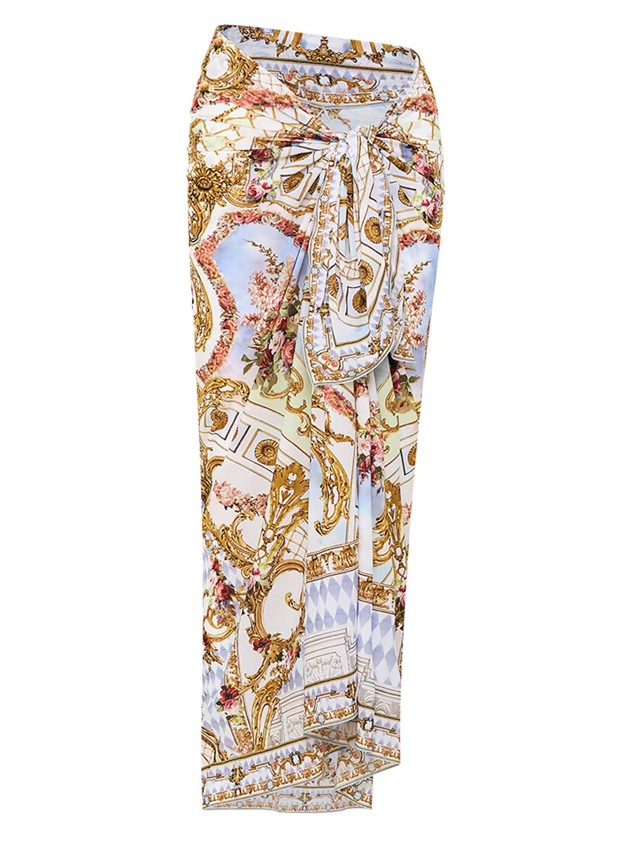 Camilla Tie-Front Long Sarong | Saks Fifth Avenue | Saks Fifth Avenue