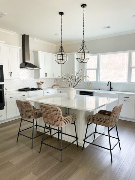 The best transitional style, coastal style kitchen counter stools! So comfortable too! 

#LTKFind #LTKhome #LTKstyletip