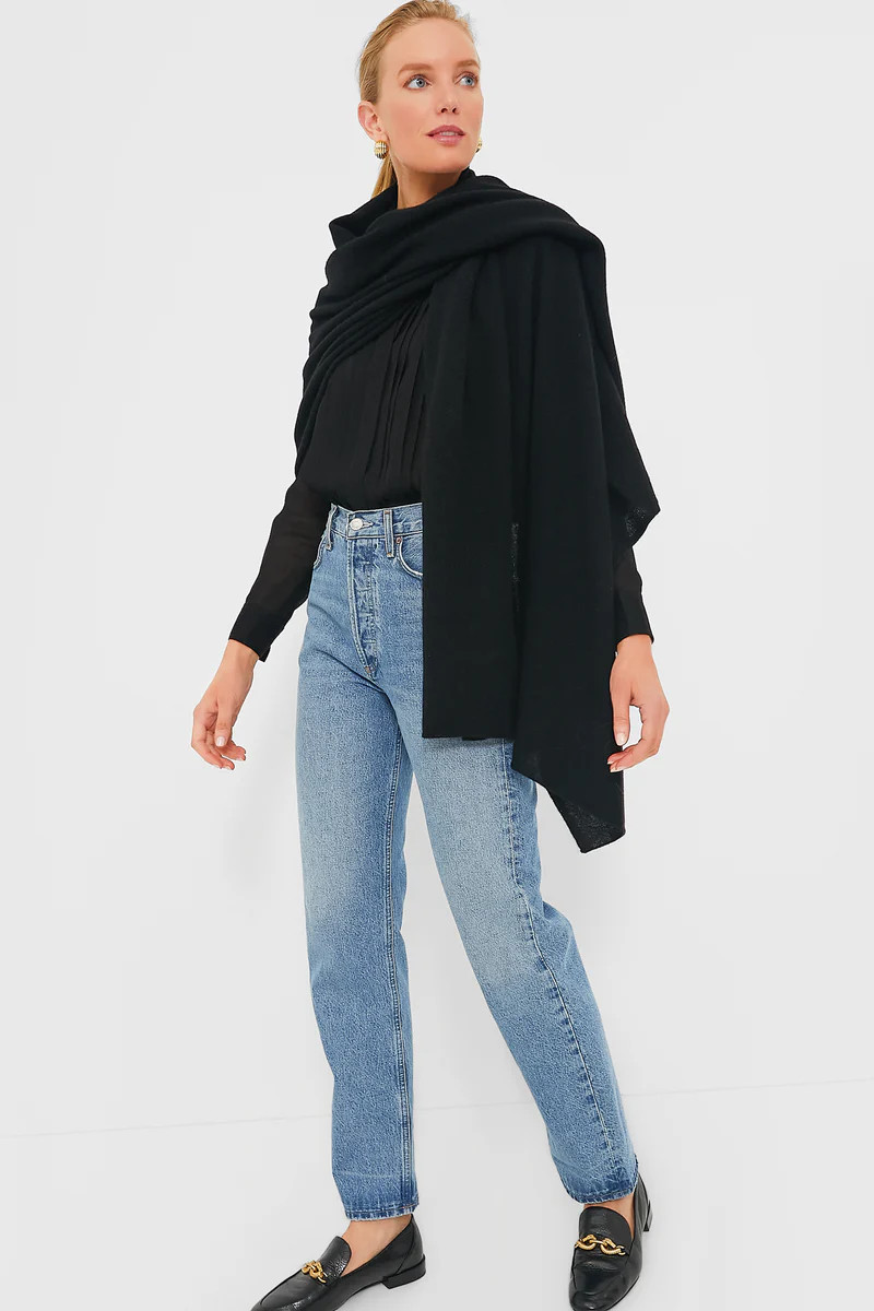 Noir Cashmere Blanket Scarf | Tuckernuck (US)