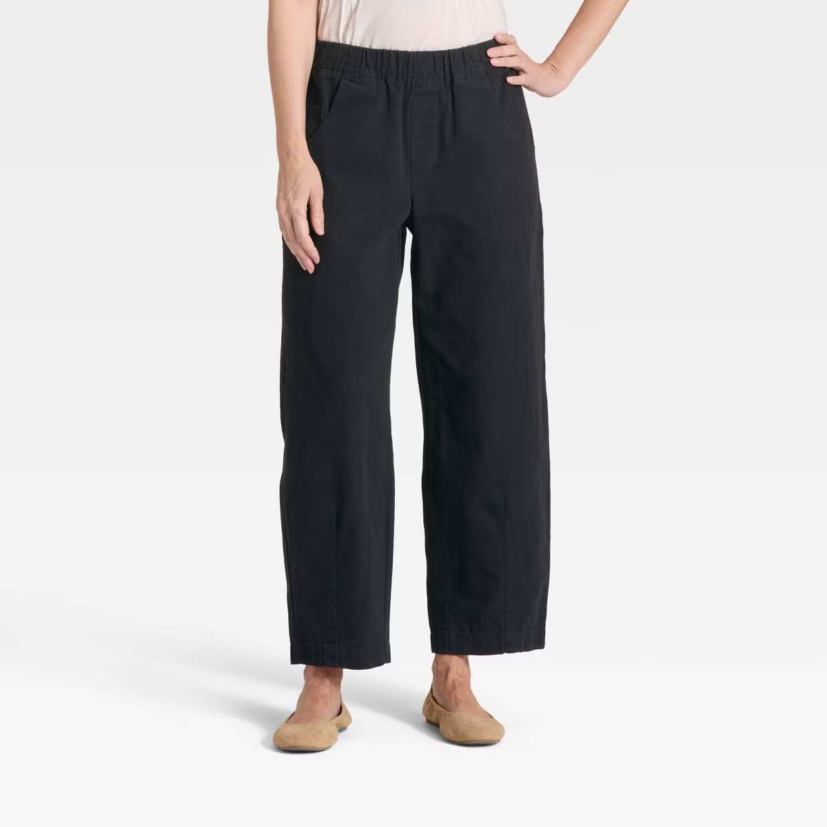 Women's Mid-Rise Barrel Leg Pull-On Pants - Universal Thread™ | Target