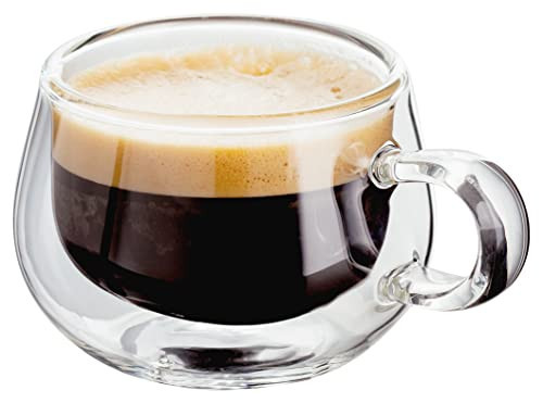 Judge Double Walled Glass Espresso Coffee Handled Cups, Set of 2, 75ml - Vacuum Insulated, Handcrafted Artisan - Strong, Heat Resistant & Dishwasher Safe | Amazon (US)