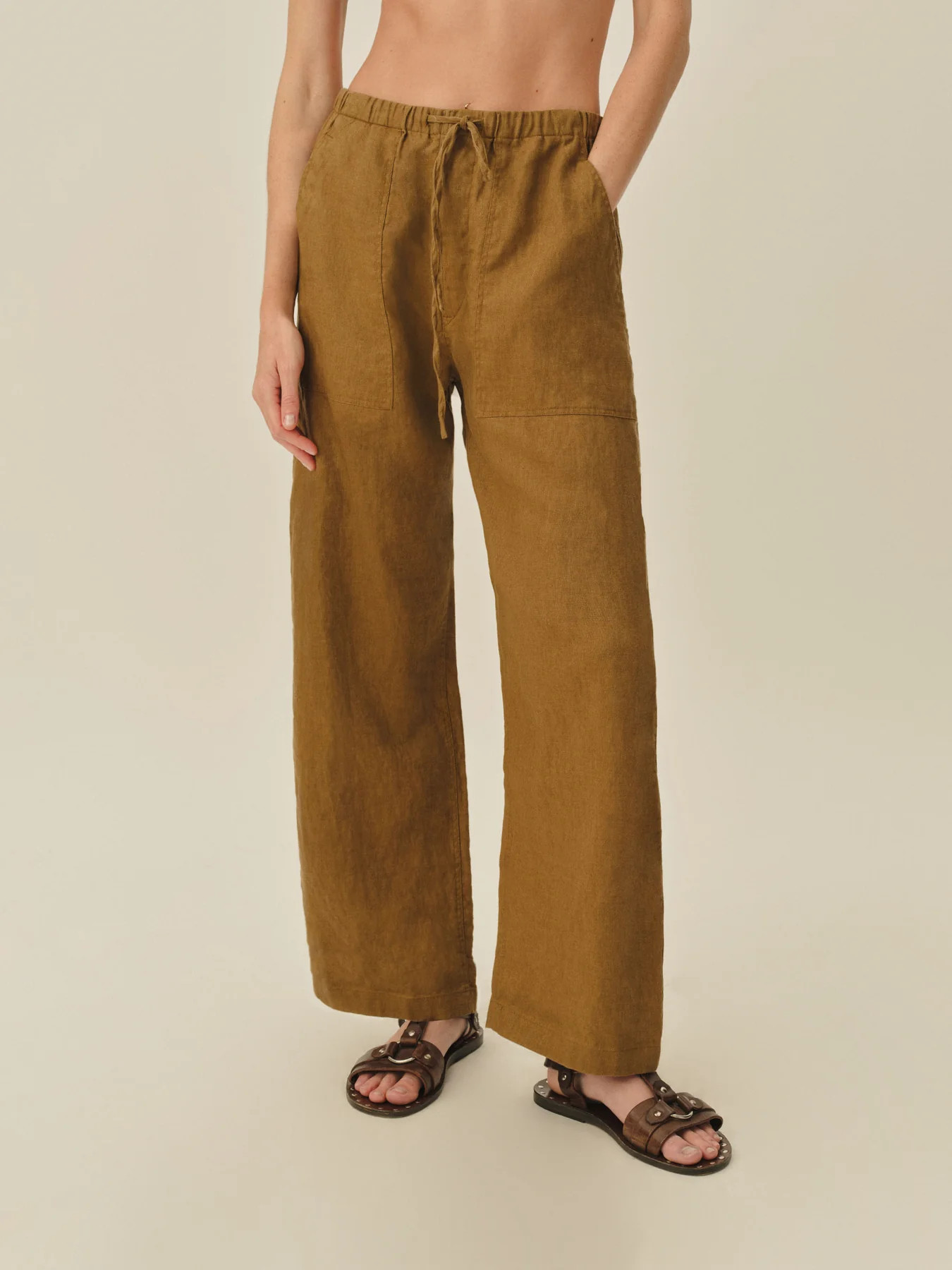 Golden Olive Sea Breeze Linen Pull-On Pant - Buck Mason- Modern American Classics | Buck Mason