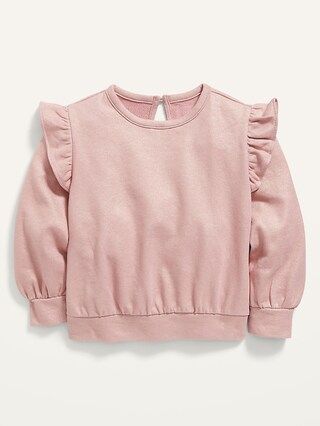 Ruffled Sparkle-Knit Sweatshirt for Toddler Girls | Old Navy (US)