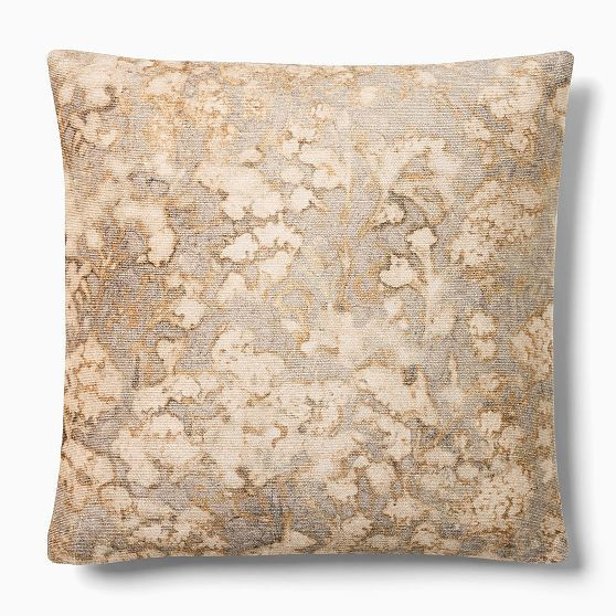 Abstract Hydrangea Pillow Cover 20x20 Elm + Down Alt Insert | West Elm (US)