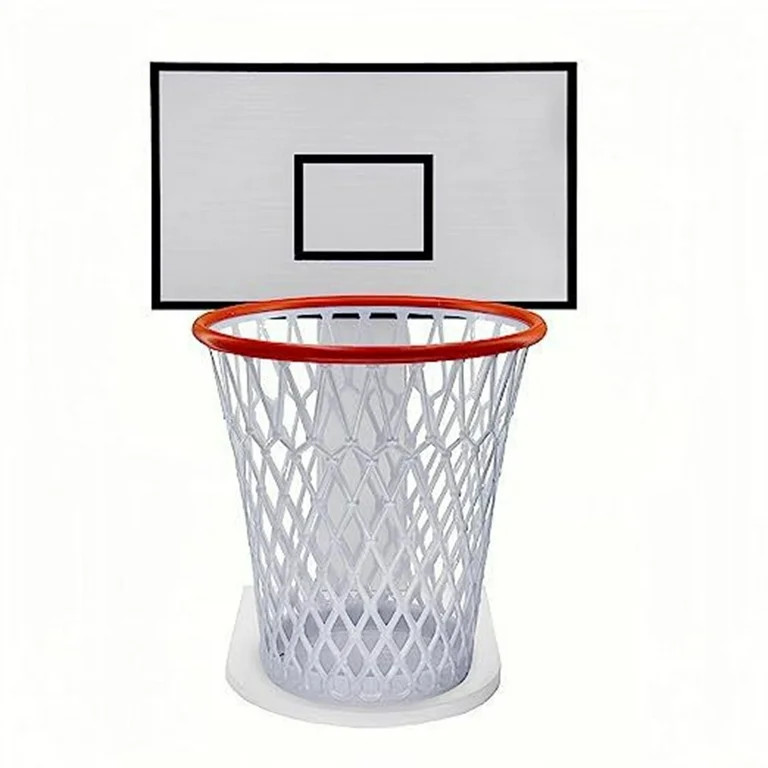 Basketball Trash Can with Wooden Backboard Holder, Fun Sports Themed Waste Bin for Bedrooms, Offi... | Walmart (US)