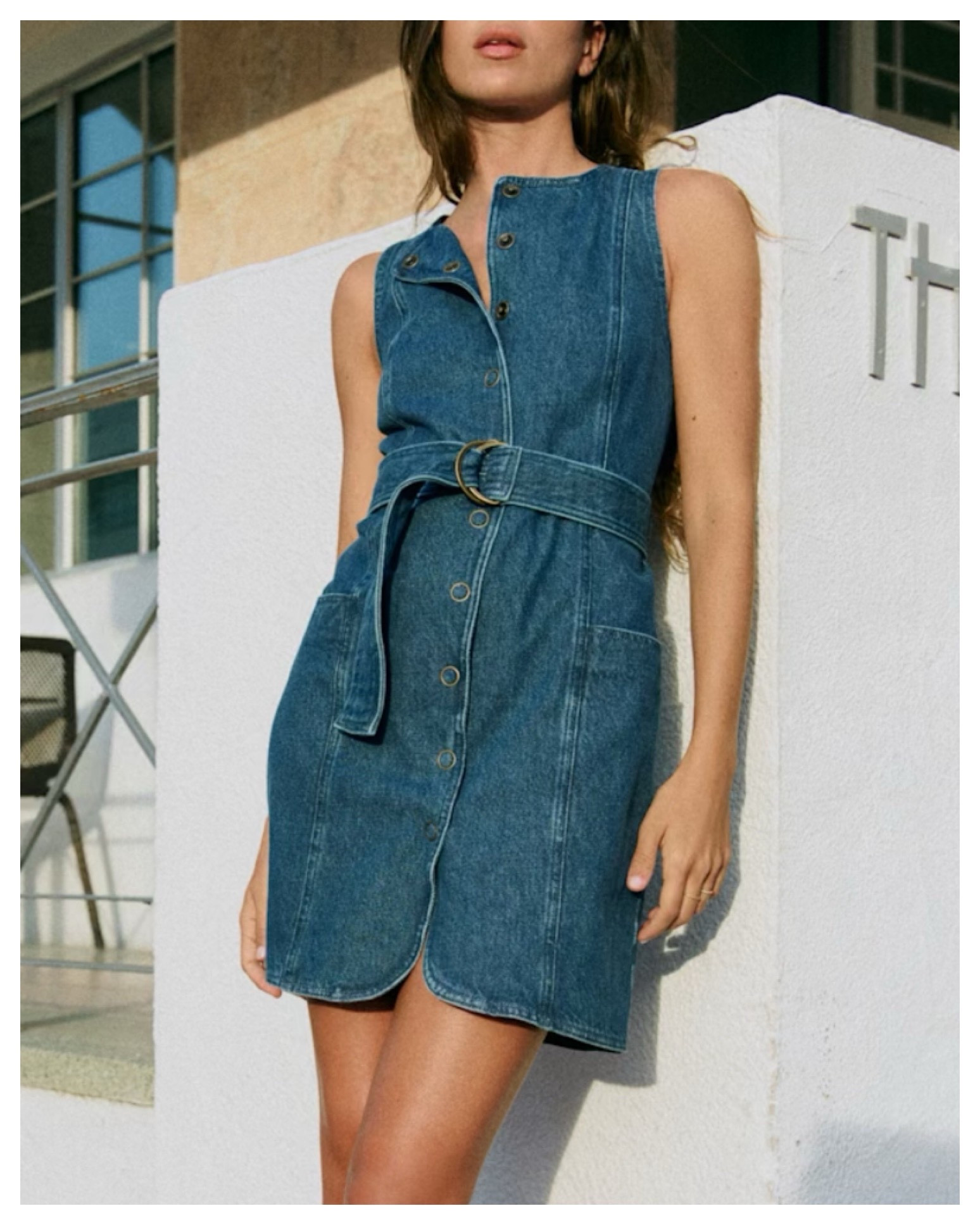 A stunning, snap front, denim dress with a removable belt. 

#LTKOver40 #LTKMidsize #LTKPetite