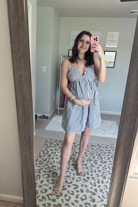 Amazon maternity striped dress! So cute for summer and love the lightweight fabric  

#LTKstyletip #LTKbump #LTKfindsunder50