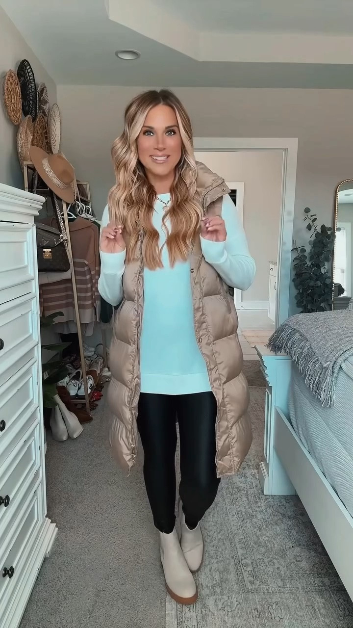 You asked, I delivered! 🍂 Here’s part 3 of our Fall Amazon vests series. These styles might just be my favorites yet! Cream colored long best, fur lined neutral vest, army green vest, white vest. Which one’s catching your eye? 😍
Do you all want a part 4?
I am 5’6 147lbs wearing a size small legging, small white top, medium vests. Boots fit true to size. Bra size M (34C).

#LTKGiftGuide #LTKStyleTip #LTKSeasonal