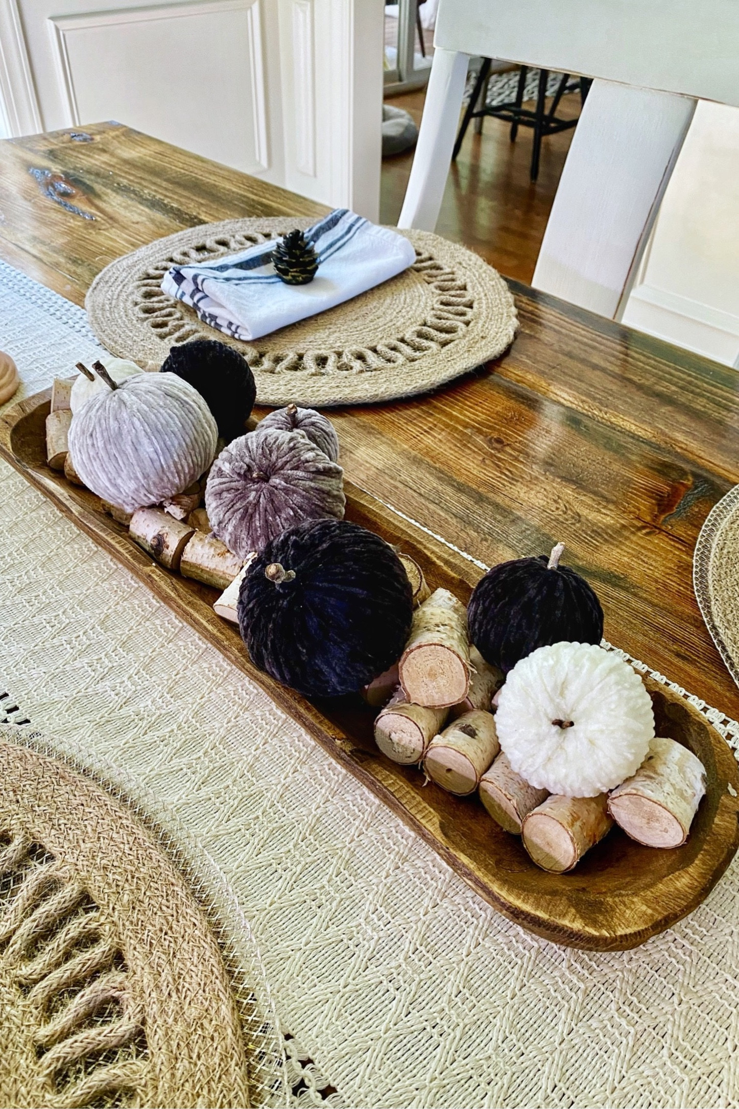 If you're looking for a rustic touch to add to your dining room this fall, consider shopping for a yarn pumpkin centerpiece. This easy-to-make decoration is perfect for adding a touch of autumnal charm to your table. Pumpkins, Halloween, decor, interior design, modern home, holiday decor, Fall decor. Fall home decor. Fall decor, home decor, yarn pumpkins, fall centerpiece, dining room, dining room centerpiece, dining room decor, farmhouse centerpiece, dough bowl decor, dough bowl centerpiece, pumpkin centerpiece

#LTKunder50 #LTKhome #LTKSeasonal