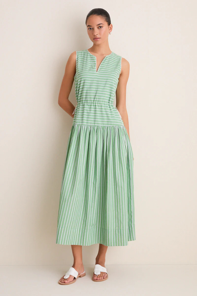 Green Stripe Charlotte Dress | Tuckernuck (US)