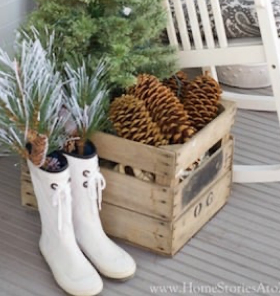 #holiday #homedecor #porchdecor #christmasdecor #frontporchchristmas #festivehome #bootplanter #bootflowerpot #rustichome #rusticholiday #holidaydecor #diyfrontporch #pinecones #pineneedles 

#LTKSeasonal #LTKHoliday #LTKhome