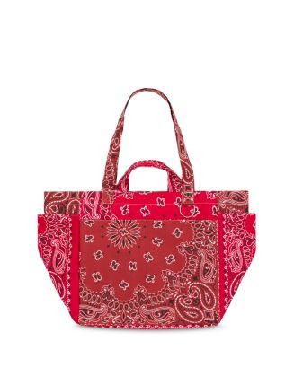 Sac Picnic Large Red Paisley Cotton Shoulder Bag | Bloomingdale's (US)