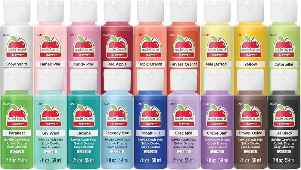 Apple Barrel, Pastel Dreams & Vivid Wonders Collection Acrylic Craft Paint, PROMOTCK, 2 fl oz eac... | Amazon (US)