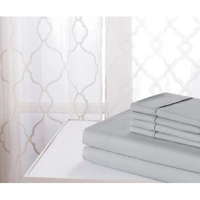 Bamboo Luxury Chevron Embossed 4-Piece Sheet Set | Wayfair North America