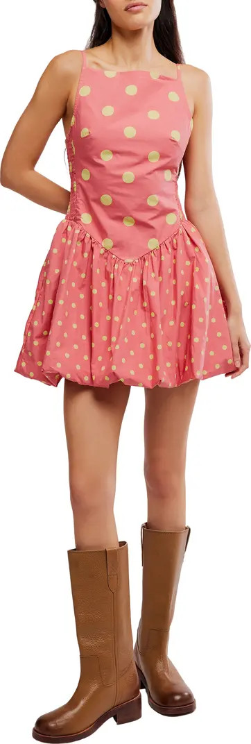 Misty Polka Dot Bubble Hem Minidress | Nordstrom