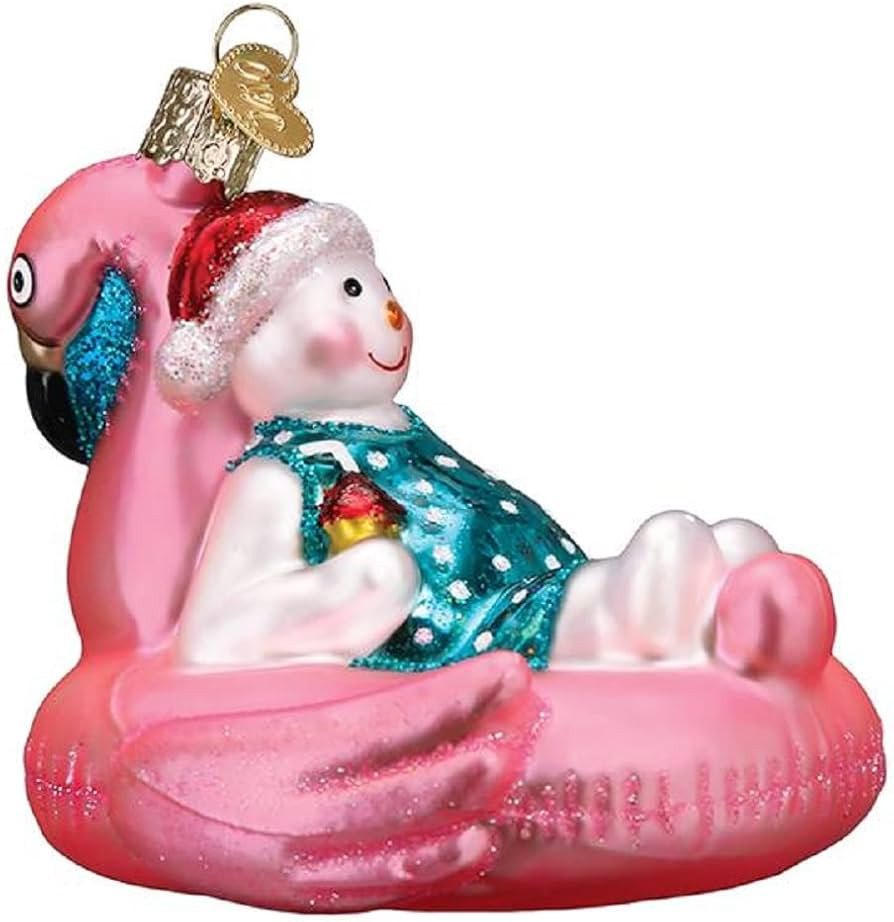 Old World Christmas Pool Float Snowman Glass Blown Ornament for Christmas Tree, Handcrafted Holid... | Amazon (US)