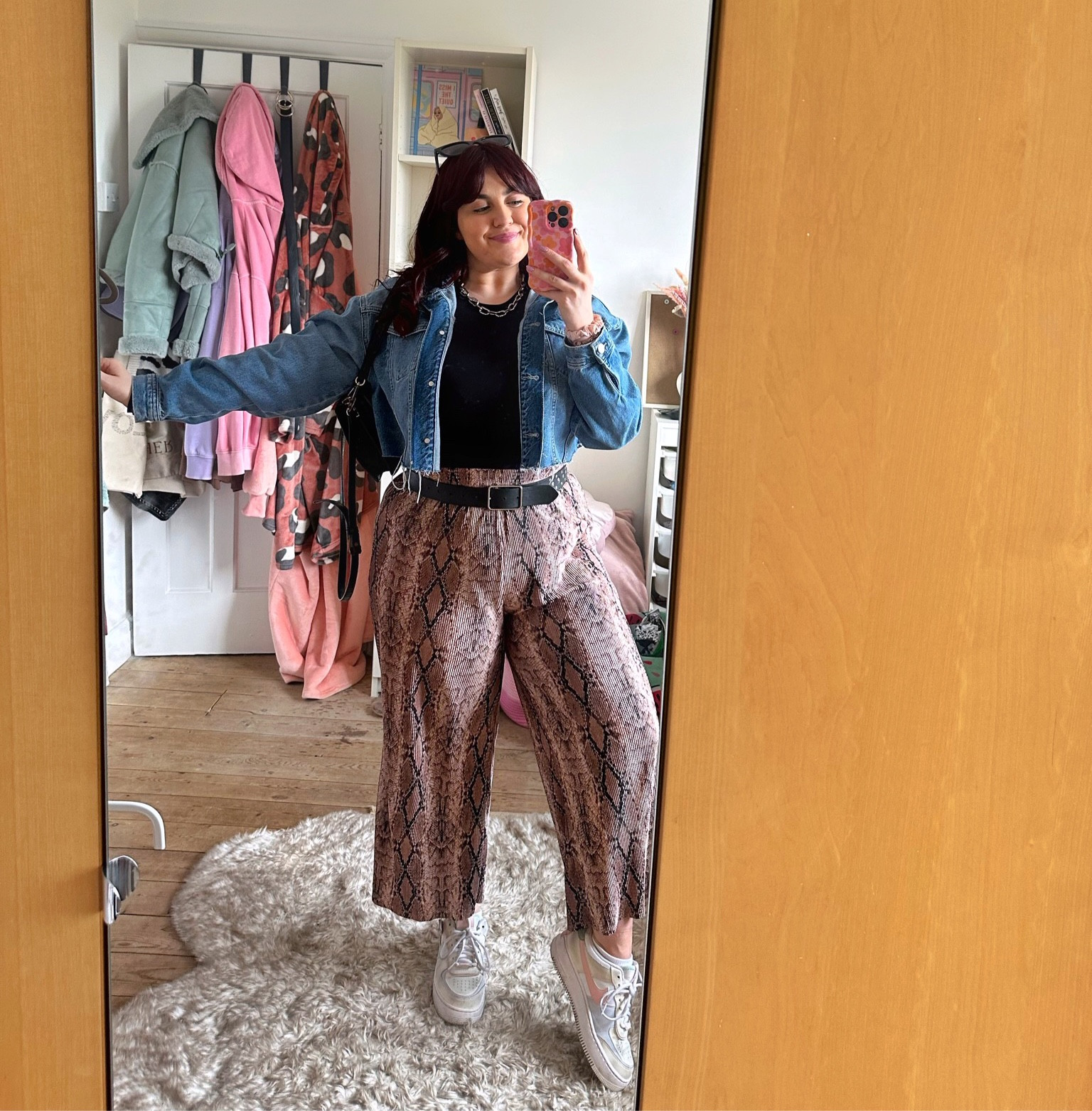 Spring summer comfy fuller bust & curve friendly outfit 💖 plisse trousers, cropped denim jacket & skims dupe bodysuit! Sizes: 16

#LTKplussize #LTKmidsize #LTKcurves